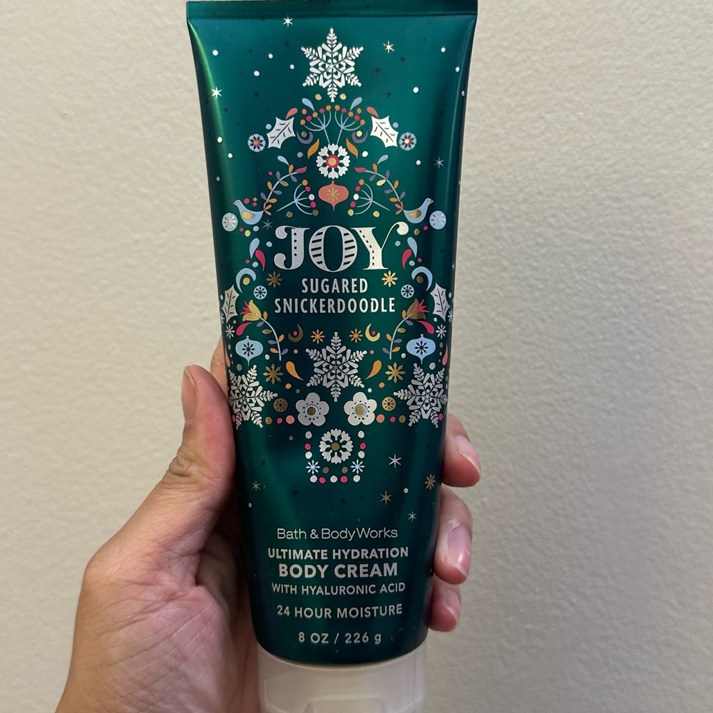 Bath and body Works joy, sugared, snickerdoodle, body cream